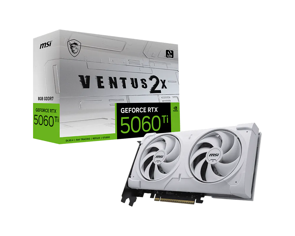 MSI GeForce RTX 5060 Ti 8G VENTUS 2X WHITE PLUS